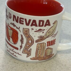 Starbucks Red and White Nevada Mug Dining Collection